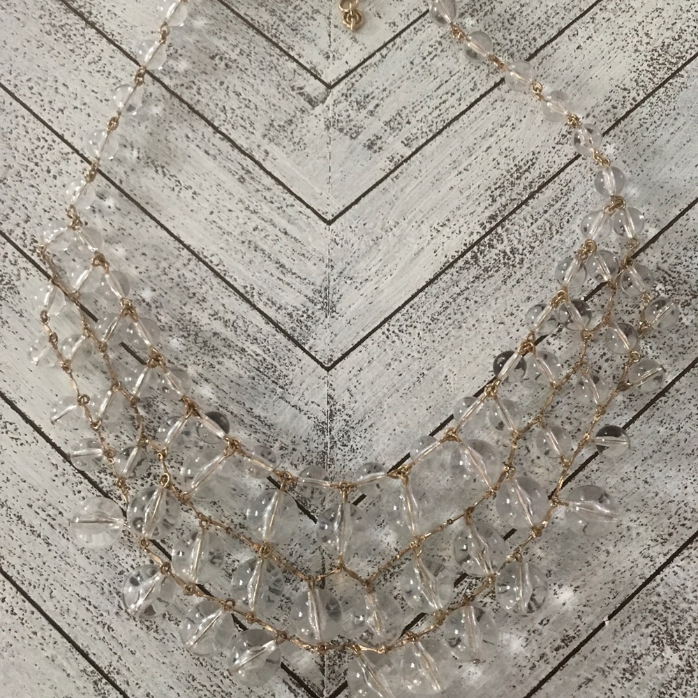 NWOT Clear Bead J. Crew Necklace